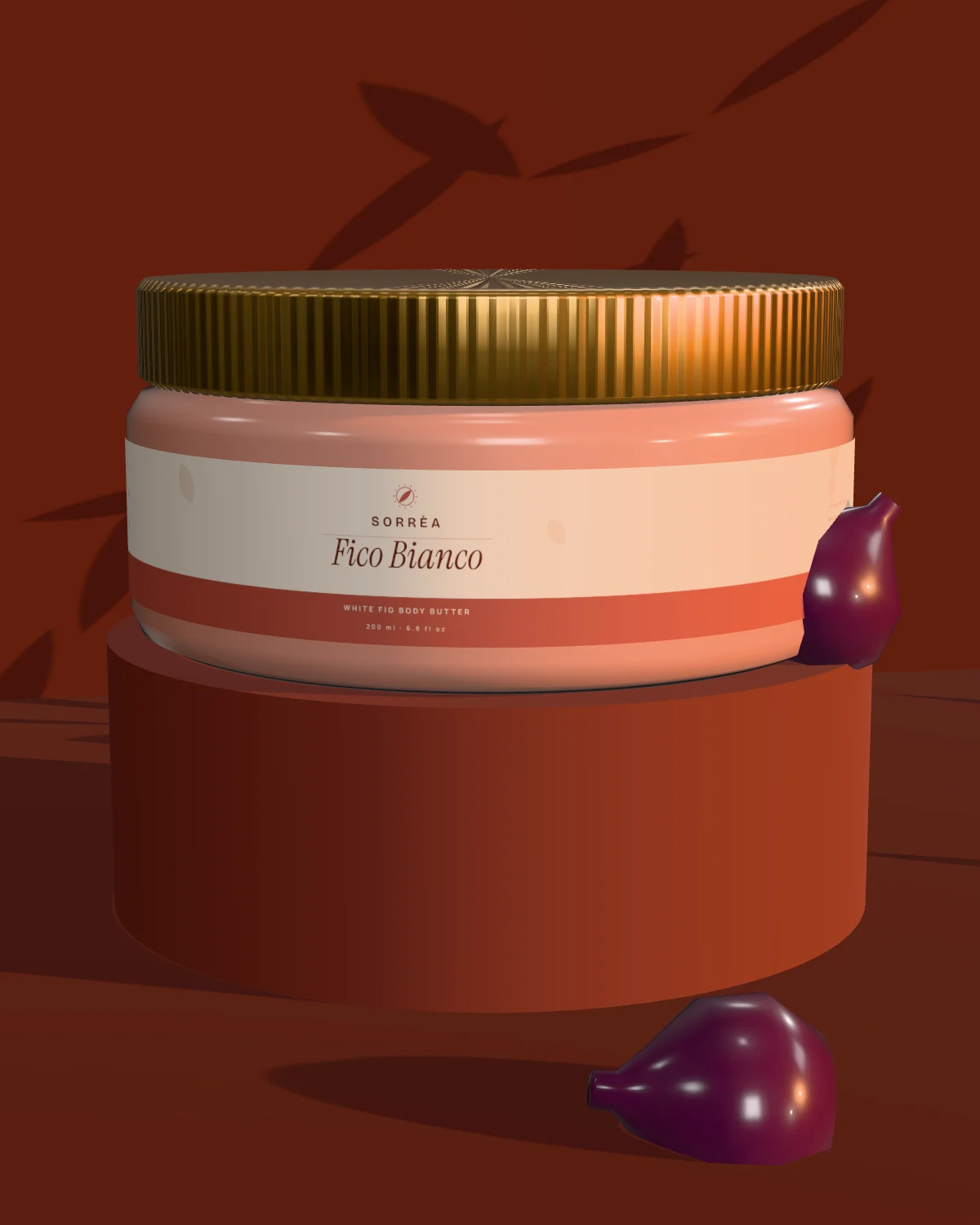 Fico Bianco body butter in warm evening light